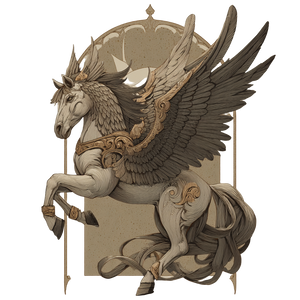 Pegasus Eagle Hybrid Vinyl Car Decal Sticker – Waterproof & UV-Resistant 3.4133333333333336"