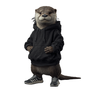 Otter In Hoodie Vinyl Car Decal Sticker – Waterproof & UV-Resistant 6.826666666666667"