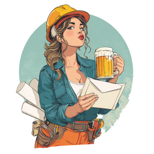Construction Worker Mug Vinyl Car Decal Sticker – Waterproof & UV-Resistant 6.826666666666667"