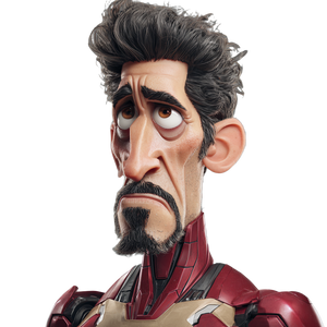 Stylized Iron Man Vinyl Car Decal Sticker – Waterproof & UV-Resistant 6.826666666666667"