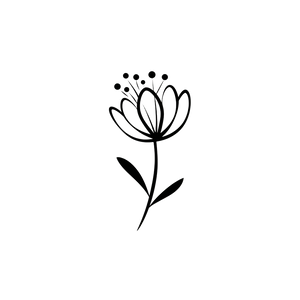 Stylized Poppy Icon Vinyl Car Decal Sticker – Waterproof & UV-Resistant 3.4133333333333336"