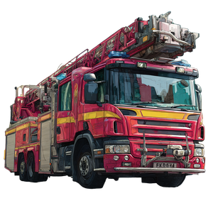Modern London Fire Truck Vinyl Car Decal Sticker – Waterproof & UV-Resistant 3.4133333333333336"