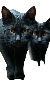 Startled Black Cats Vinyl Car Decal Sticker – Waterproof & UV-Resistant 9.706666666666667"
