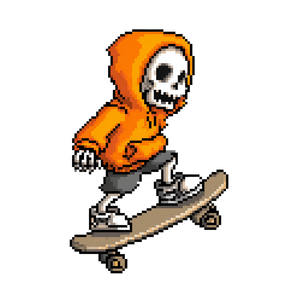 Skateboarding Skeleton Vinyl Car Decal Sticker – Waterproof & UV-Resistant 3.4133333333333336"