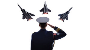 Patriotic Soldier Saluting Vinyl Car Decal Sticker – Waterproof & UV-Resistant 2.72"