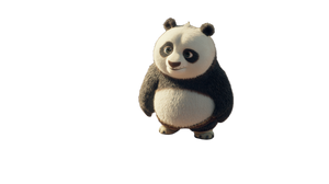Panda Observing Calligrapher Vinyl Car Decal Sticker – Waterproof & UV-Resistant 5.4