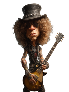 Rock Musician Caricature Vinyl Car Decal Sticker – Waterproof & UV-Resistant 8.213333333333333"