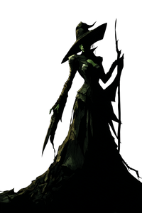 Elphaba Silhouette Vinyl Car Decal Sticker – Waterproof & UV-Resistant 8.96"