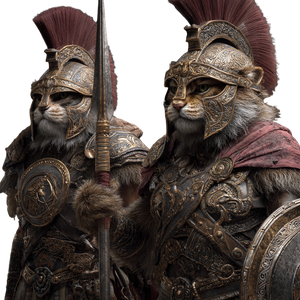 Spartan Cats Standoff Vinyl Car Decal Sticker – Waterproof & UV-Resistant 3.4133333333333336"