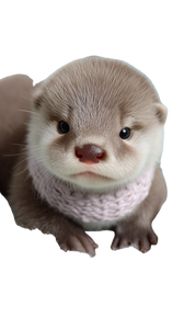 Newborn Baby Otter Vinyl Car Decal Sticker – Waterproof & UV-Resistant 9.706666666666667"