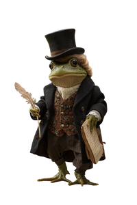 Victorian Frog Gentleman Vinyl Car Decal Sticker – Waterproof & UV-Resistant 4.4
