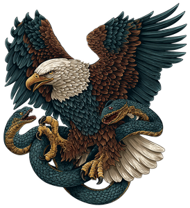 Eagle Snake Tattoo Vinyl Car Decal Sticker – Waterproof & UV-Resistant 3.733333333333333
