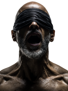 Screaming Blindfolded Man Vinyl Car Decal Sticker – Waterproof & UV-Resistant 8.213333333333333"