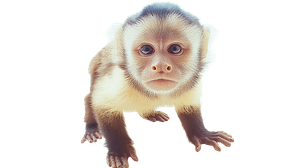 Ka'Apor Capuchin Monkey Vinyl Car Decal Sticker – Waterproof & UV-Resistant 2.72"
