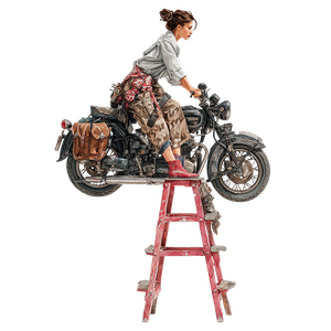 Motorcycle Transformation Climb Vinyl Car Decal Sticker – Waterproof & UV-Resistant 3.4133333333333336"