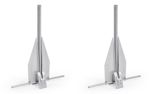2x Fortress Guardian Boat Anchor | Holds Up To 41ft, 1625lb | Anodized Aluminum Alloy | Made in USA
