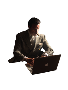 Vintage Business Man Vinyl Car Decal Sticker – Waterproof & UV-Resistant 8.213333333333333"
