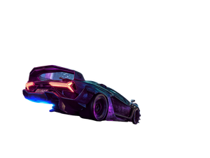 Cyberpunk Race Car V2 Vinyl Car Decal Sticker – Waterproof & UV-Resistant 3.0933333333333333"