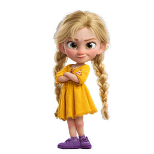 Cheerful Pixar Girl V2 Vinyl Car Decal Sticker – Waterproof & UV-Resistant 6.826666666666667"