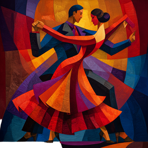 Flamenco Dancing Couple V2 Vinyl Car Decal Sticker – Waterproof & UV-Resistant 3.4133333333333336"