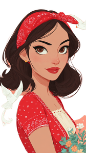 Latina Woman Illustration Vinyl Car Decal Sticker – Waterproof & UV-Resistant 4.8533333333333335"