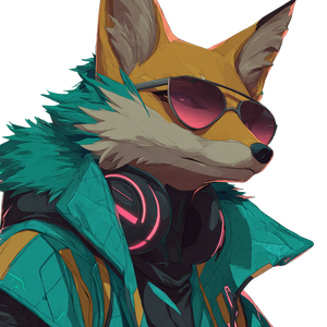 Cyberpunk Gaming Fox Vinyl Car Decal Sticker – Waterproof & UV-Resistant 3.4133333333333336"
