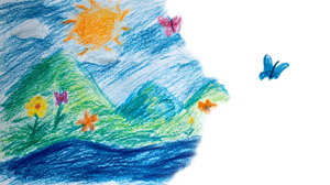 Child'S Crayon Drawing V2 Vinyl Car Decal Sticker – Waterproof & UV-Resistant 5.4