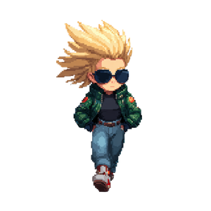 Blond Punk Character Vinyl Car Decal Sticker – Waterproof & UV-Resistant 3.4133333333333336"
