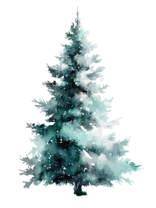 Watercolor Christmas Tree V2 Vinyl Car Decal Sticker – Waterproof & UV-Resistant 4.1066666666666665"