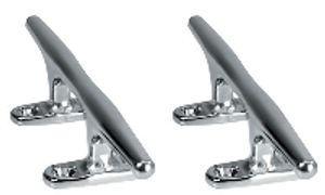2x Premium Stainless Steel Boat Rope Cleat | Marine Series, 8 Inch, Silver | Safe & Reliable, Whitecap Quality
