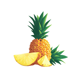 Cartoon Pineapple Illustration Vinyl Car Decal Sticker – Waterproof & UV-Resistant 6.826666666666667"