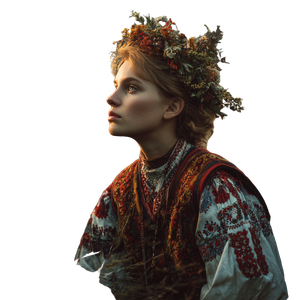 Polish Folk Woman Vinyl Car Decal Sticker – Waterproof & UV-Resistant 3.4133333333333336"