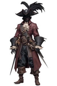 Demonic Pirate Captain Vinyl Car Decal Sticker – Waterproof & UV-Resistant 4.4