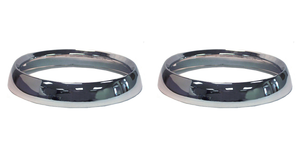 2x Crown Chrome Headlight Trim | 1972-1986 Jeep CJ6,CJ7,CJ5 | Quality Metal Finish