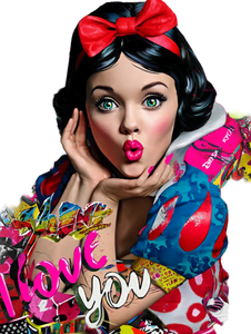 Graffiti Snow White Vinyl Car Decal Sticker – Waterproof & UV-Resistant 4.1066666666666665"
