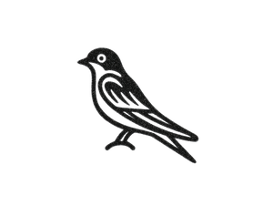 Barn Swallow Logo Vinyl Car Decal Sticker – Waterproof & UV-Resistant 6.1866666666666665"