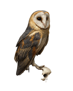 Memento Mori Owl Vinyl Car Decal Sticker – Waterproof & UV-Resistant 4.0"