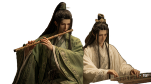 Musicians In Hanfu Vinyl Car Decal Sticker – Waterproof & UV-Resistant 5.4