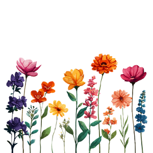 Colorful Vector Flowers V2 Vinyl Car Decal Sticker – Waterproof & UV-Resistant 3.4133333333333336"