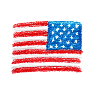 Child'S Flag Drawing Vinyl Car Decal Sticker – Waterproof & UV-Resistant 3.4133333333333336"