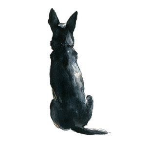 Abstract Black Shepherd Vinyl Car Decal Sticker – Waterproof & UV-Resistant 6.826666666666667"