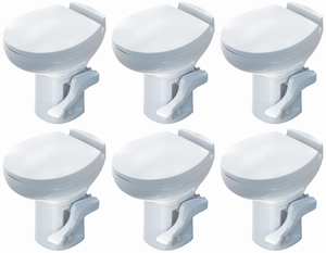 6x Thetford Aqua Magic Residence High Profile Toilet | Pedal Flush, Full Bowl Coverage, Comfortable Seat, Available in High Profile, Limited Warranty 6x Thetford Aqua Magic Residence High Profile Toilet | Pedal Flush, Full Bowl Coverage, Comfortable Seat, Available in High Profile, Limited Warranty