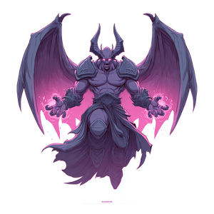 Stylized Dreadlord Demon Vinyl Car Decal Sticker – Waterproof & UV-Resistant 3.4133333333333336"