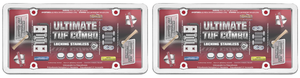 2x Ultimate Tuf Combo Chrome License Plate Frame | With Clear Shield! Anti-Theft Locking Fasteners! 2x Ultimate Tuf Combo Chrome License Plate Frame | With Clear Shield! Anti-Theft Locking Fasteners!