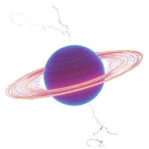 Neon Saturn Spinning Vinyl Car Decal Sticker – Waterproof & UV-Resistant 6.826666666666667"