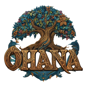Ohana Tree Logo Vinyl Car Decal Sticker – Waterproof & UV-Resistant 3.4133333333333336"