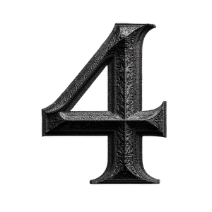 Roman Numeral Iv Vinyl Car Decal Sticker – Waterproof & UV-Resistant 3.4133333333333336"