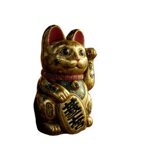 Golden Lucky Cat V3 Vinyl Car Decal Sticker – Waterproof & UV-Resistant 3.4133333333333336"