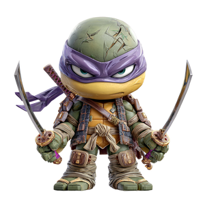 Chibi Donatello Zoro Vinyl Car Decal Sticker – Waterproof & UV-Resistant 3.4133333333333336"