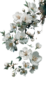 Jade Pear Blossom Vinyl Car Decal Sticker – Waterproof & UV-Resistant 5.12"